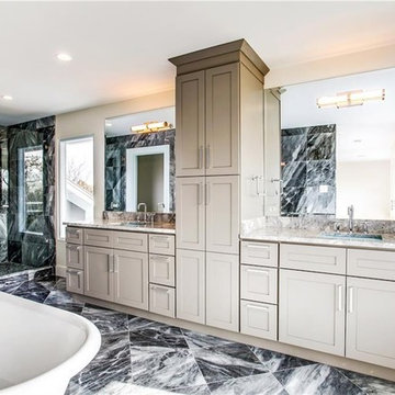 Revamped Marble-Walled Bathroom Remodel in San Jose, CA - Simply Elegant!!