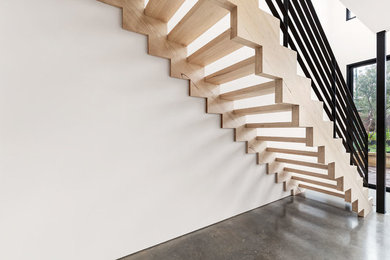 Open stair with Double Cut Strings