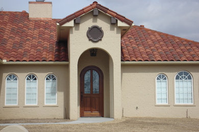Mediterranean exterior home idea in Oklahoma City