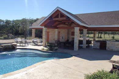 Pool - rustic pool idea in Austin