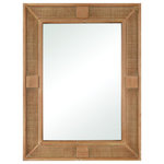 Elk Home - Cabana Wall Mirror - The Cabana Mirror is a rectangular natural wood mirror framed with paneled rattan. This mirror can be hung either horizontally or vertically and adds a touch of coastal casual elegance to a bathroom vanity, entryway or bedroom.