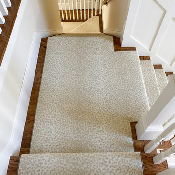 Neutral Animal Print Custom Stair Runner