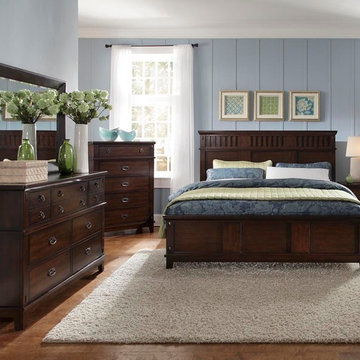 Standard Furniture Sonoma 5 Piece Panel Bedroom Set in Dark Brown