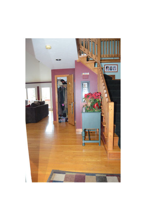 Entryway where to put coats, shoes, etc..