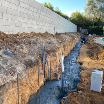 Installing a Concrete Wall Footing in La Jolla