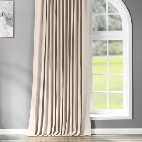 Eggnog Doublewide Room Darkening Curtain Single Panel, 100"x96"