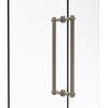 Contemporary 18" Twisted Accent Back to Back Shower Door Pull, Antique Pewter