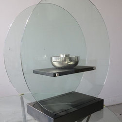 "Metro Black" Free Standing Ventless Ethanol Fireplace - Indoor Fireplaces
