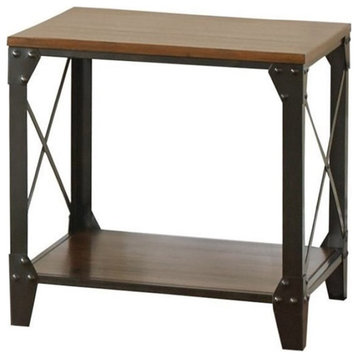 Bowery Hill Square End Table in Distressed Tobacco