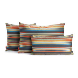 Maharam DWR Pillow in Ottoman Stripe | Fabric designed by Paul Smith - Decorative Pillows