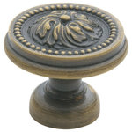 Baldwin Hardware - Baldwin Ornamental 1" Mushroom Cabinet Knob, Satin Brass/Black - For those looking for elaborate detail with Victorian sensibilities, Baldwin's Ornamental Collection makes for an enticing addition to your home cabinetry. Constructed from premium solid brass, each mushroom knob comes in your choice of several hand polished finishes, making it easy to construct the perfect look for your bathroom and kitchen. Further, each knob is shipped with all necessary mounting hardware, making for a painless installation, and should the unthinkable occur, all cabinet hardware is covered by Baldwin's limited lifetime warranty. We know that adding the perfect accent to your cabinetry is an important decision and Baldwin is here to make it easier.
