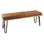 Upholstered Long Bench, Brown