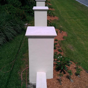 brick columns and block columns