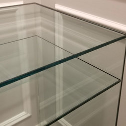 Closeup details of Glass Console Table - Console Tables