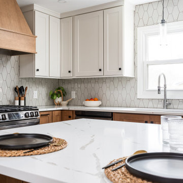 Natural Wood & White Kitchen