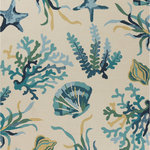 KAS - Harbor 4244 Oceana, Ivory/Blue, 7'6"x9'6" - Keep it trendy outdoors or brighten up the indoors with one of our finely-crafted Harbor rugs. These rugs stay in tune with today's home decor trends and bring a touch of sophistication to your living space.