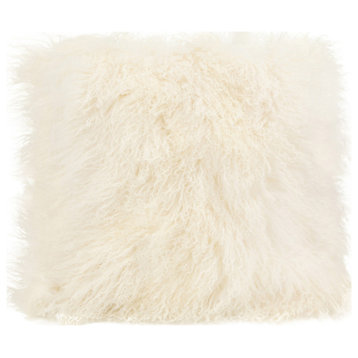 Lamb Fur Pillow Large Cream