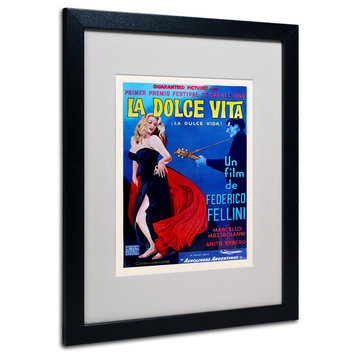 'La Dolce Vita' Matted Framed Canvas Art by Vintage Apple Collection