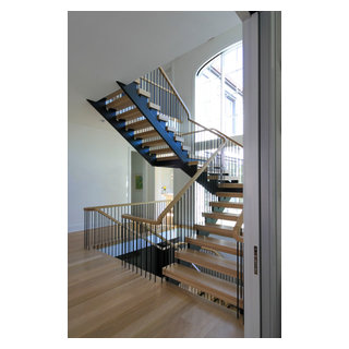 96_Dramatic cantilevered no-riser staircase, Bethesda, MD 20814 ...