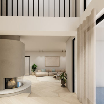 Komplettsanierung Einfamilienhaus Tutzing- offener Wohnbereich