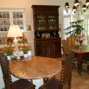French Antique Hunting Style Dining Room