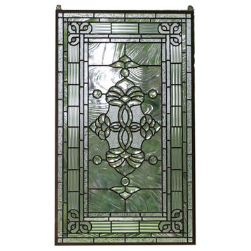 All clear beveled glass window Panel, 20"x34"