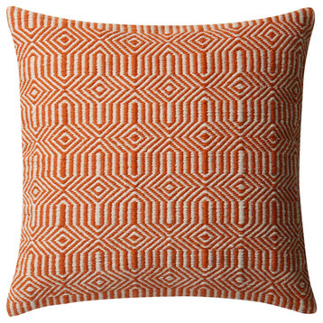 Loloi Polyester Accent Pillow in Orange And Ivory finish DSETP0339ORIVPIL3