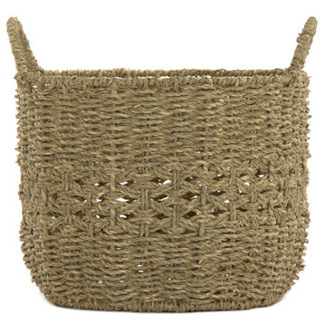 Woven Metal Basket - Brown, Medium