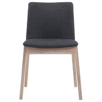 Deco Oak Dining Chair Dark Gray, Set of 2