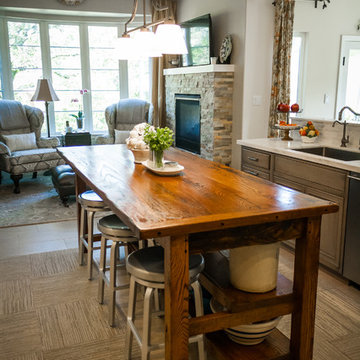 Pelavin Gray Rustic Kitchen Remodel - Crystal Cabinetry