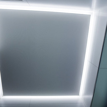 CLIPSO® Gewebespanndecke und indirekt beleuchtete Schattenfuge