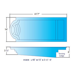 Grand Majestic by Alaglas - Large Fiberglass Pool - Outdoor Products