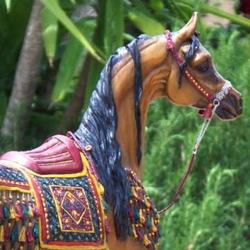 "The Treasure" traditional Arabian Horse Bronze Sculpture