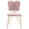 Angel Velvet Dining Chair (Set of 2), Pink