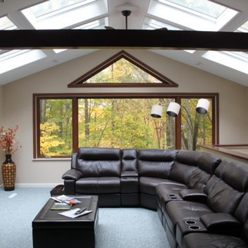 Giant Rectangular & Triangular Sunrise Verde Picture Window & Skylight Forest.