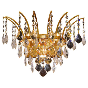 Victoria 3-Light Wall Sconce, Gold/Royal Cut