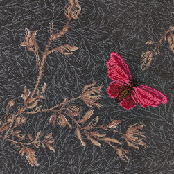 Timorous Beasties Collection by Brintons - Noir Ruskin Butterfly 8/50155 - Carpet Flooring