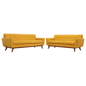 Giselle Citrus Loveseat and Sofa Set of 2