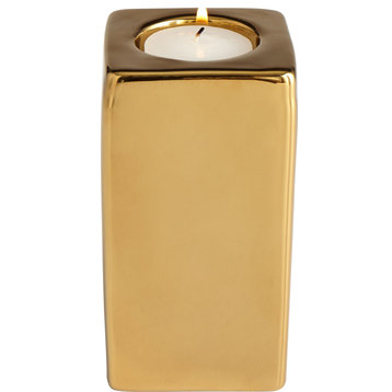 Etta Candleholder, Gold, Medium