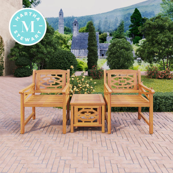 Martha Stewart 3 Piece Wicker Patio Set - Patio Furniture