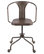Lumisource Oregon Task Chair, Antique Metal and Espresso Wood