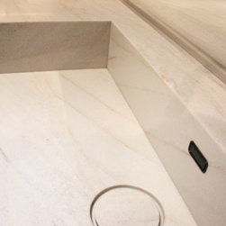 Lavello cucina scatolato con tappo scarico in marmo - Products