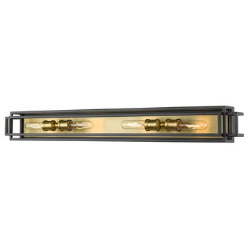 Z-Lite 454-4V Titania 4 Light 5"W Vanity Strip - Bronze / Olde Brass