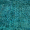 Teal Blue Cast Overdyed Persian Mashad 10'X13' 100% Wool Hand Knotted Rug SH4210