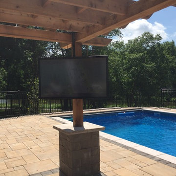 Indoor and Outdoor TV Installation with Outdoor Speakers