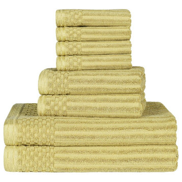 8 Piece Classic Super Absorbent Towel Set, Golden Mist