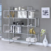 Coaster 5-Shelf Contemporary Clear Glass Top Bookcase in Clear