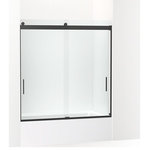 Kohler - Kohler Levity Sliding Bath Door, 62" H x 56-5/8 59-5/8" W, Clear Glass, Black - Levity Sliding bath door, 62" H x 56-5/8 - 59-5/8" W, with 1/4" thick Crystal Clear glass