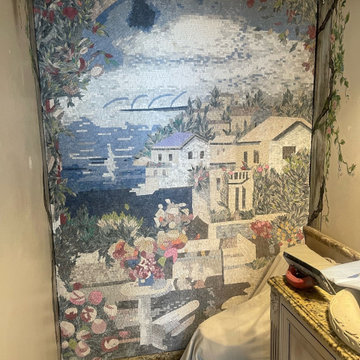 Tuscan Sea View Decorative Mosaic Mural