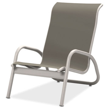 Gardenella Sling Stacking Poolside Chair, Textured White, Augustine Oyster